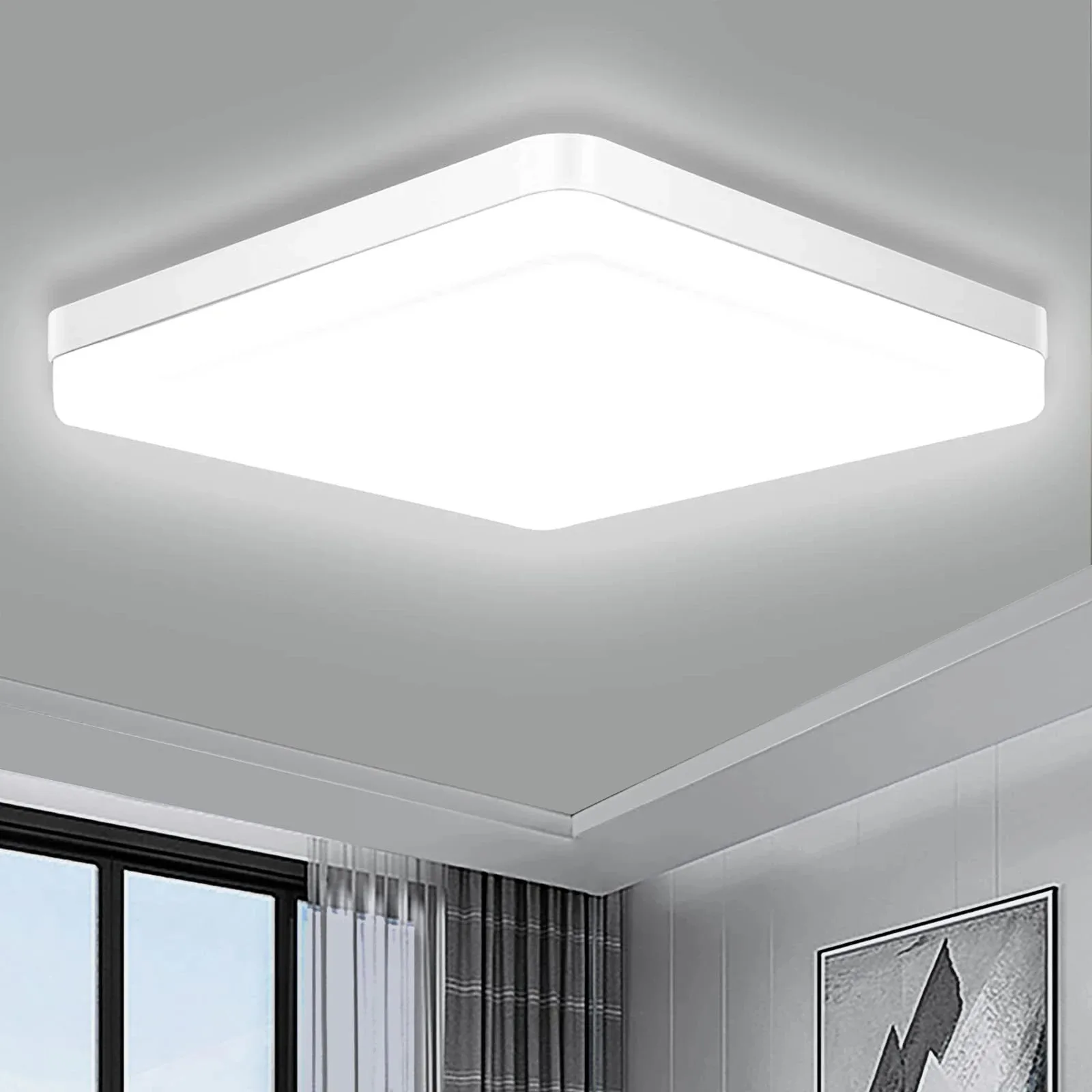 Square LED Living Room Ceiling Light Simple Home Modern Ceiling Light 18w24W 36W 48W Bedroom Light Bathroom Kitchen Lighting