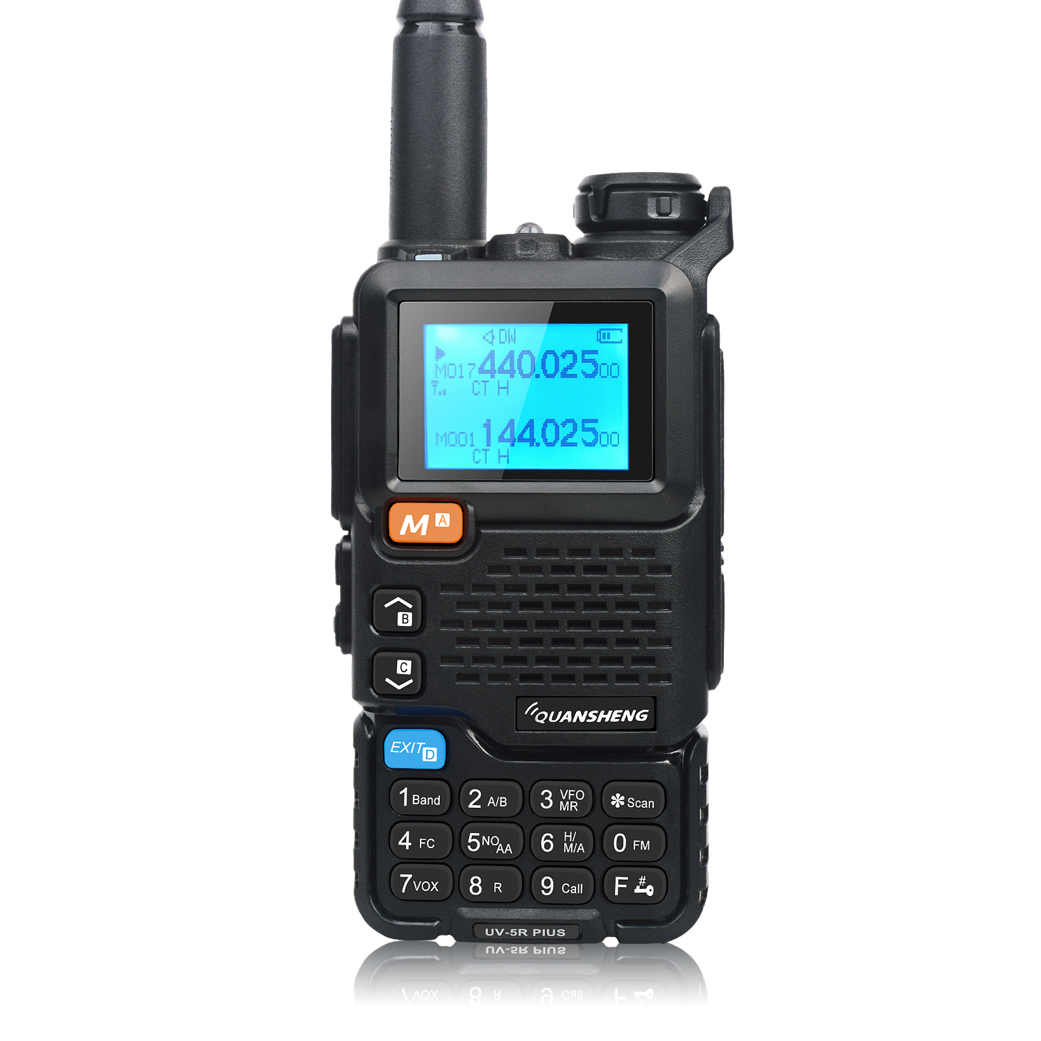 Quansheng UV-5R Plus 50-600MHz bande aérienne talkie-walkie bande croisée interphone brouilleur NoAA Freq copie Radio FM avec batterie 2200mah