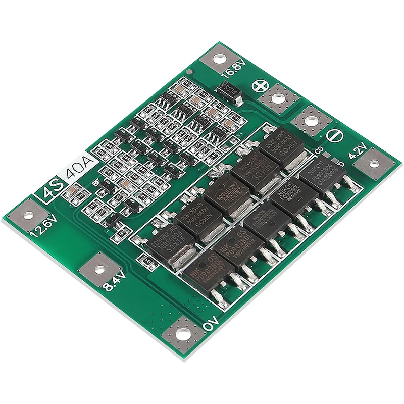 6 Stuks 3S 4S 40A 60A Li-Ion Lithium Batterij Oplader Bescherming Boord 18650 Bms Voor Boormotor 11.1V 12.6V/14.8V 16.8V Balans