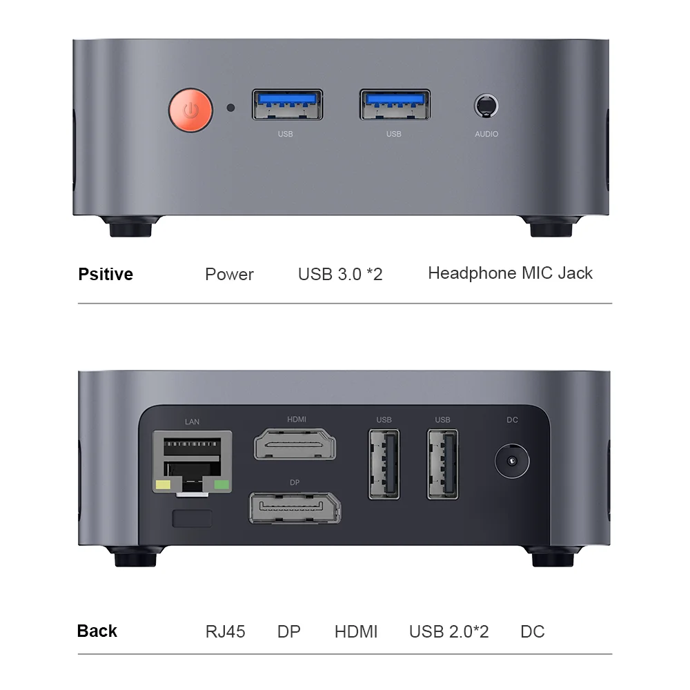 Ninkear MBOX 11 mini-pc Intel N150 tot 3,6 GHz 16 GB DDR4 512 GB SSD Ondersteuning 2 schermen 2,4 G + 5 G WIFI HDMI 3.0 * 2 Windows 11 computer