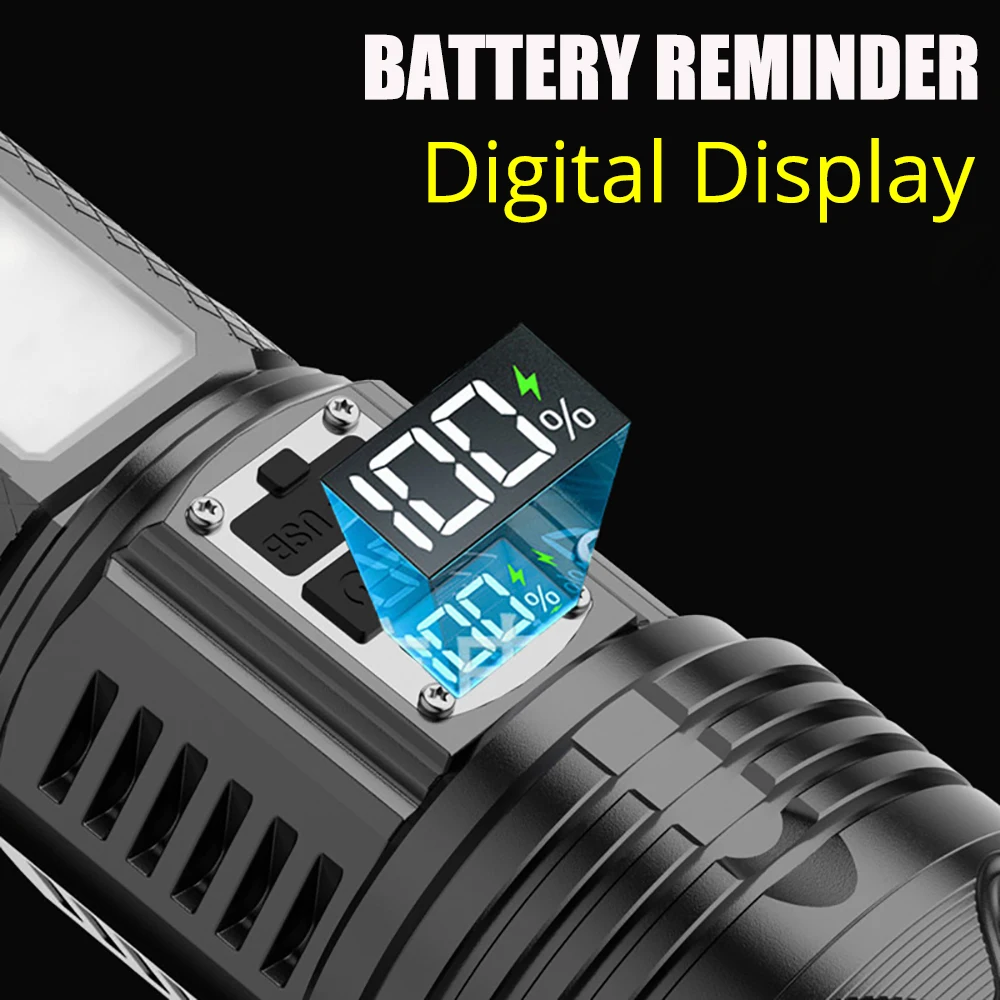 New 90000000LM High Power Rechargeable Led Flashlight Lighting Built-in 15000mAh Ultra Power Flashlights Tactical Torch Lantern