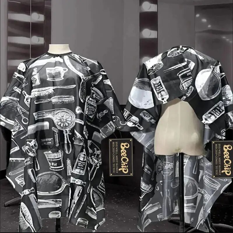 Baberos de peluquería antiadherentes para permanente y teñido, estampado permanente y teñido, vestido para el cabello, chal