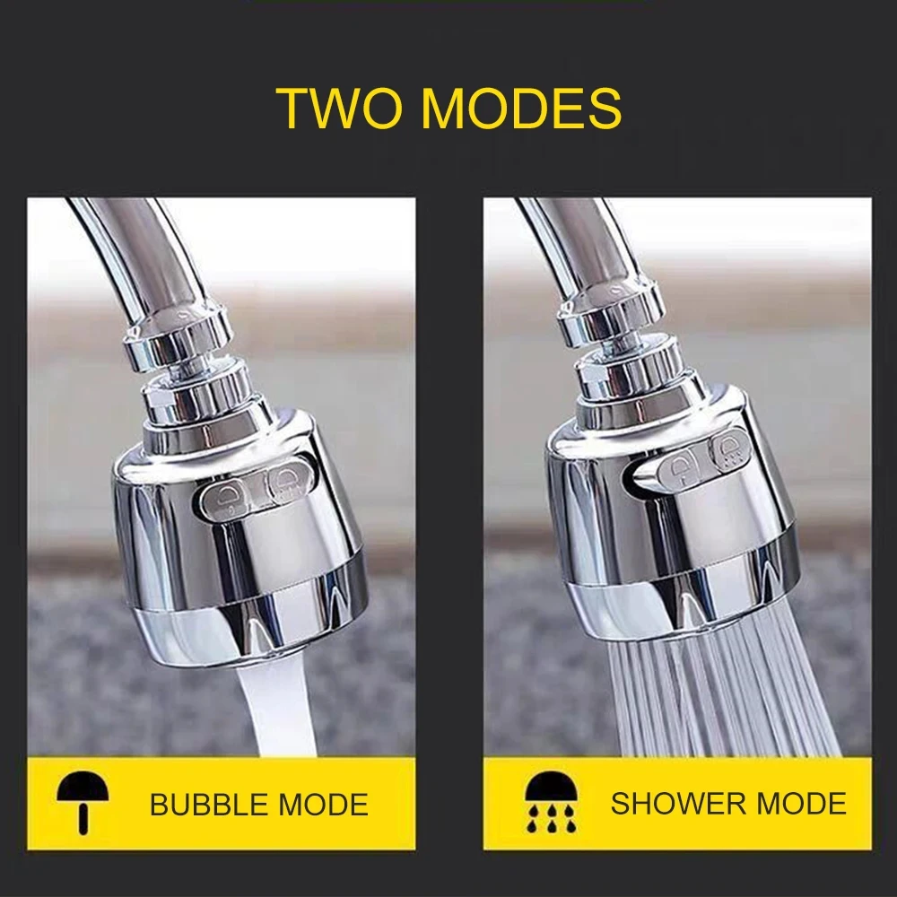1PC Faucet Splash Guard Faucet Extender Household Water Outlet Bubbler Basin Faucet Water Saver Universal Rotation Flushing