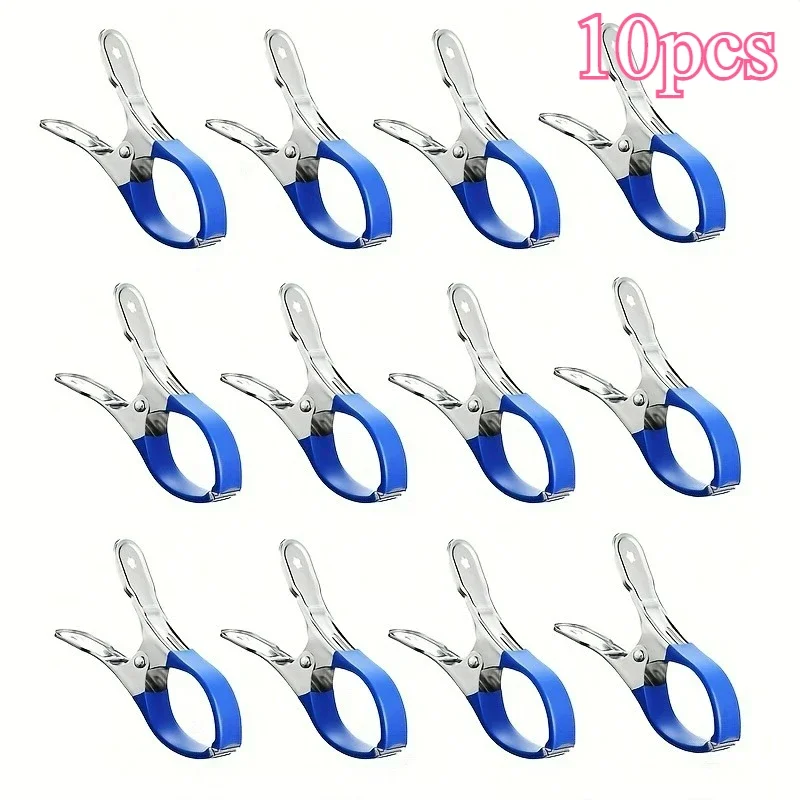 Clip durevoli per copertura piscina in acciaio inossidabile da 10 pezzi con manici in plastica - Clip a molla antivento resistenti