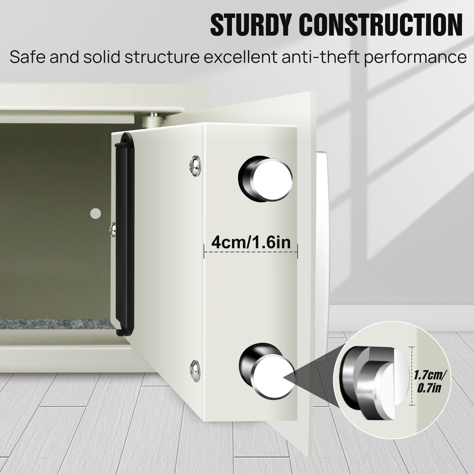 Fireproof Digital Safe Box Home Safes Cash Anti-theft Safe Box Electronic Documents Safety 8.5L Security Box Solid Steel 2 Keys