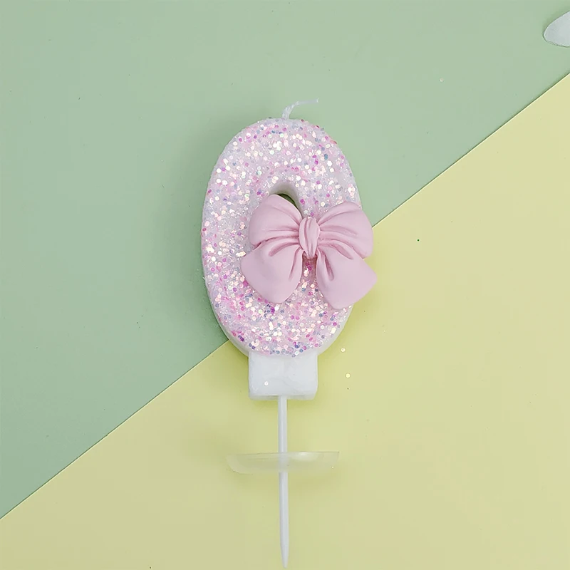 装飾用ピンクの蝶のデジタルキャンドル,誕生日,プリンセスパーティー,ケーキ,提案,結婚式,女の子,0〜9番号