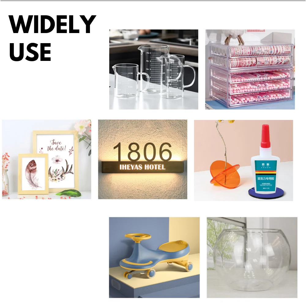 40g Strong Instant Acrylic Glue PMMA Adhesive ABS Transparent Plexiglass PVC Plastic PP PC Glue Waterproof