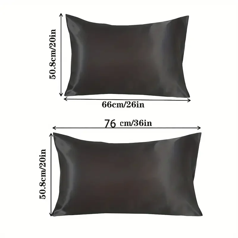 Federa in raso di seta con emulazione pura in 2 pezzi comoda federa per cuscino per copriletto singolo