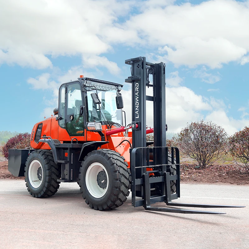 Carretilla elevadora todoterreno agrícola EPA/Euro 5, vehículo de manipulación de contenedores pequeños de 3 toneladas, carretilla elevadora diésel grande 4WD personalizada