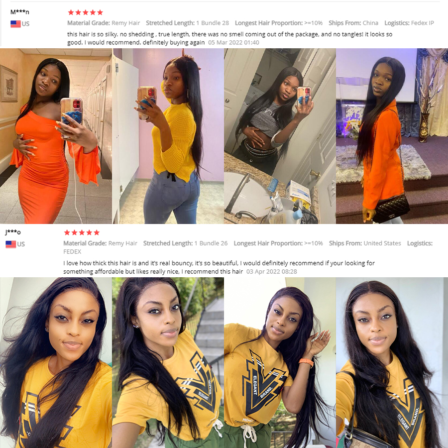 ALIANNA 26 นิ้วผมมนุษย์รวมกลุ่ม 10A บราซิลดิบผมรวมกลุ่ม 30 38 40 นิ้วตรงผมมนุษย์ผมส่วนขยาย