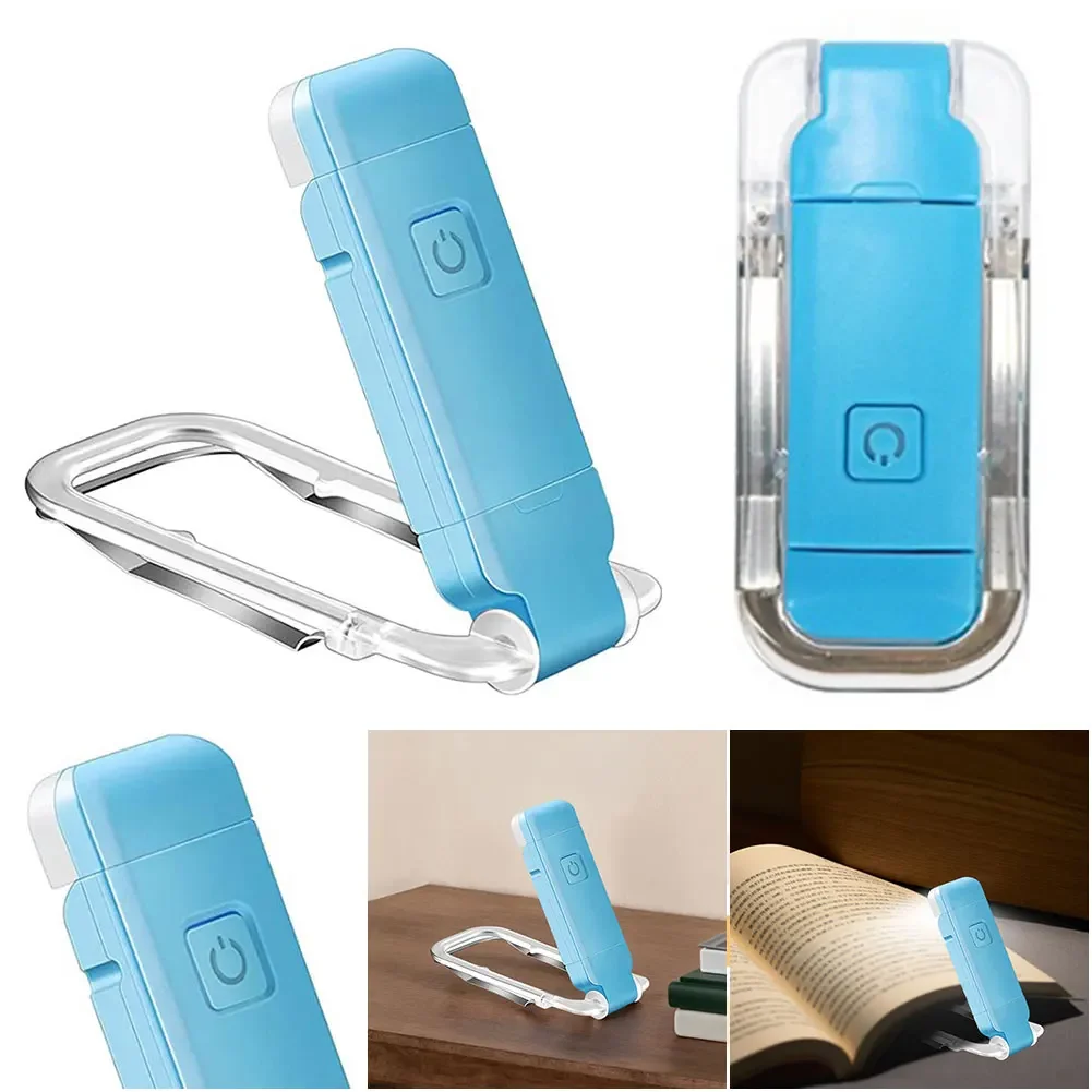 Nuevas luces de lectura portátiles plegables recargables por USB protección ocular 3 colores claros lámpara de noche de brillo ajustable