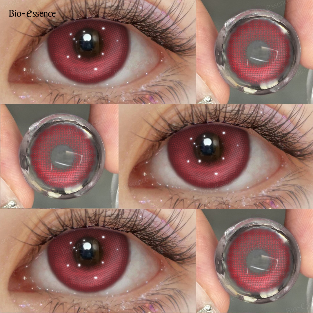 Lentilles de Contact Colorées pour Halloween, Violet, Cosplay, 1 An, Document à la Mode, miles, Essence, 2 Pièces