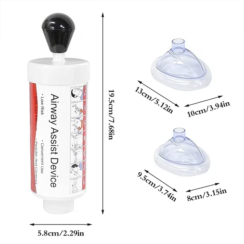 Upgrade Emergency Life Saving Suction Vac Anti Choke Device Erste-Hilfe-Set für Kinder Erwachsene Erstickungsgerät Erste-Hilfe-Trainingsset