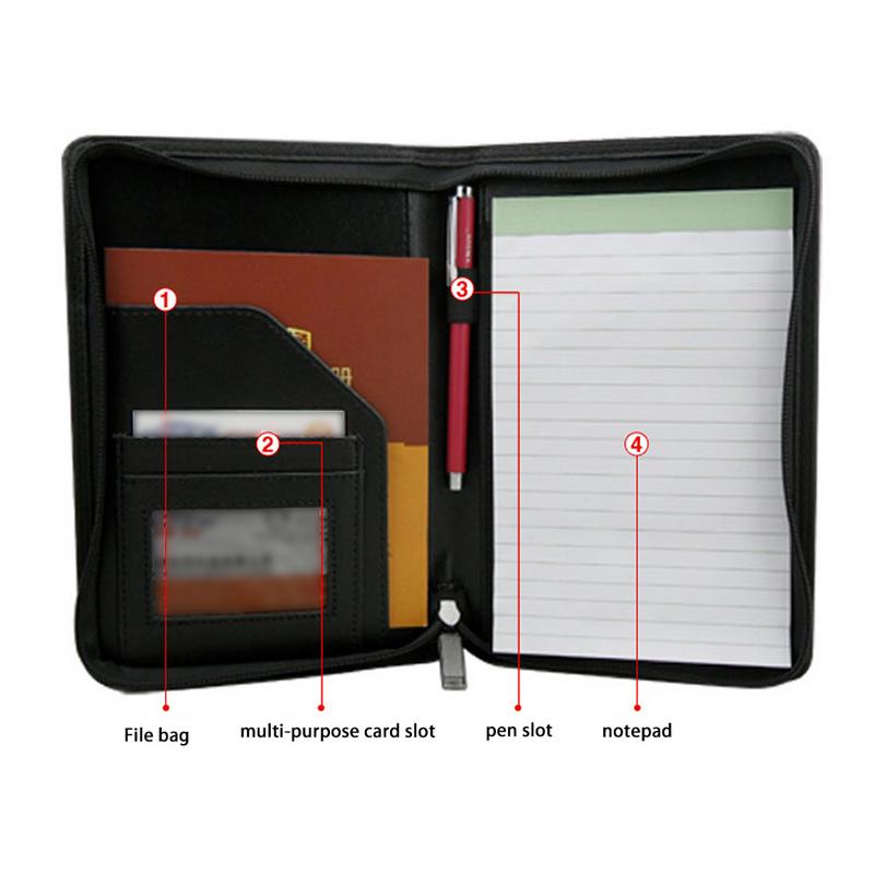A5 PU Leder Ordner Business Padfolio Manager Multi-funktion Büro Organizer Planer Notebook Schule Büro Treffen Ordner