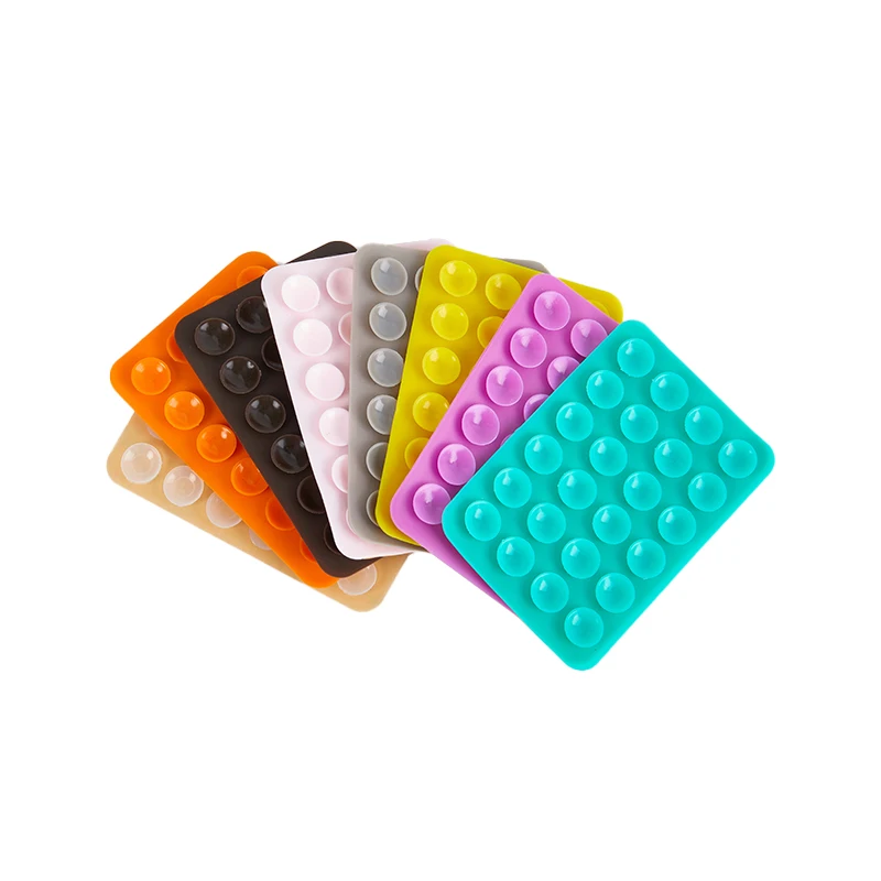 Double Side Suction Pad For Mobile Phone Fixture Suction Cup Backed Fixing 3M Adhesive Phone Silicone Sucker Fixed Pad
