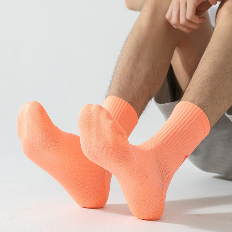 Calcetines para correr Unisex hombres mujeres tubo medio secado rápido deportes al aire libre Marthon bicicleta montar Fitness entrenamiento calcetines