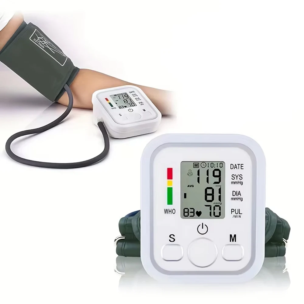 เครื่องวัดความดันโลหิตแบบพกพา Digital Tensiometer Heart Rate Monit อุปกรณ์อัตโนมัติ Professional Medical Sphygmomanometer