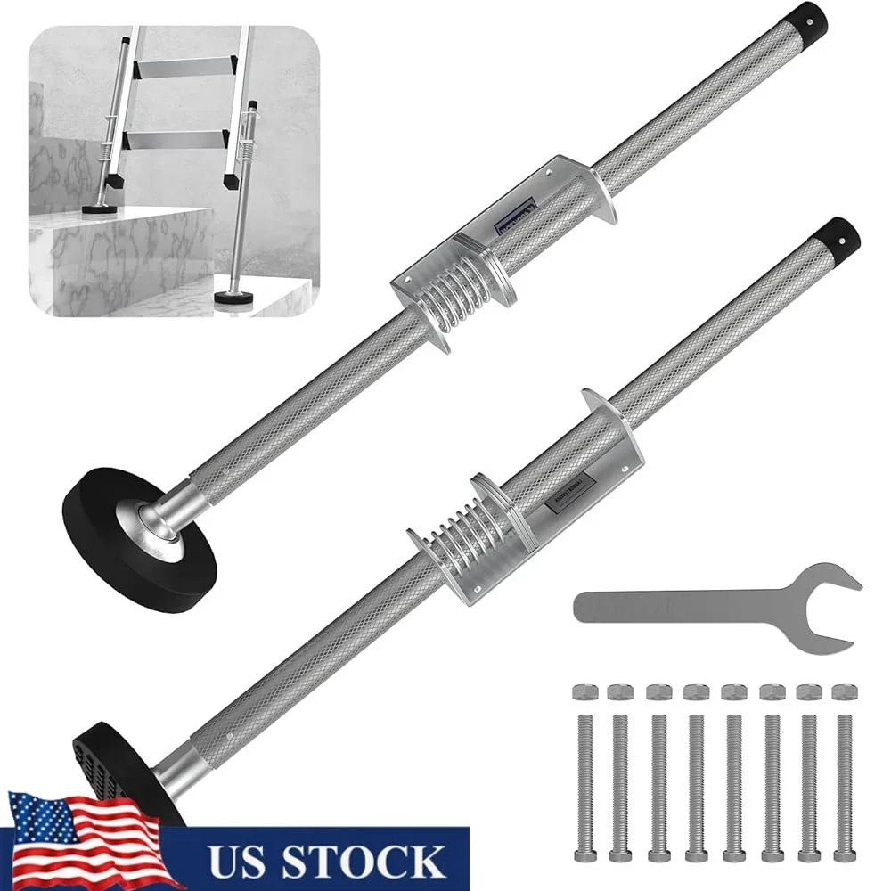 Ladder Levelers Type II I IA Adjustable Anti-Slip Extension Legs Ladders Up to 32 Inches Heavy Duty Steel Installation Tools