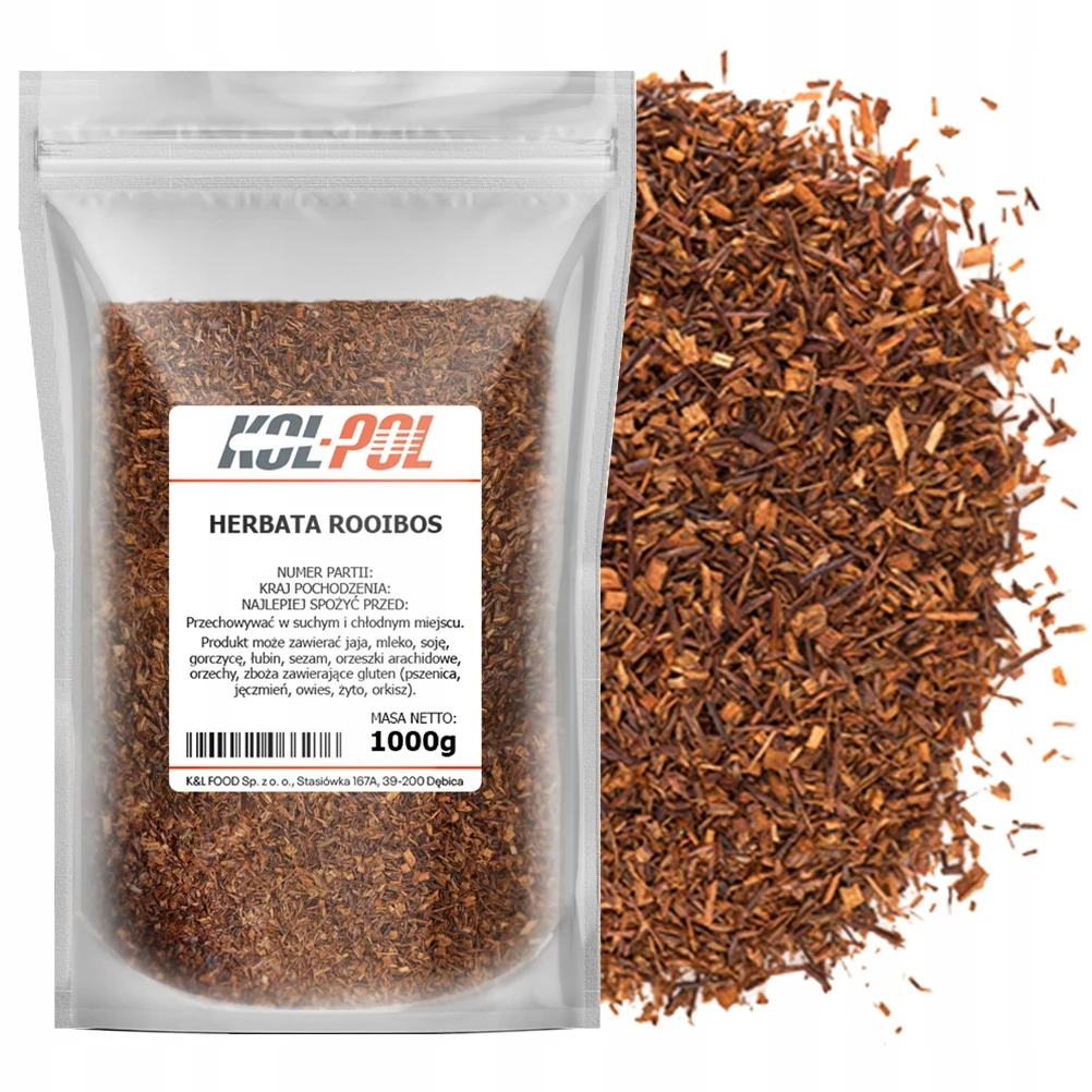 HERBATA ROOIBOS 1kg Superior Bez kofeiny naturalna wysoka jakość Kol-Pol
