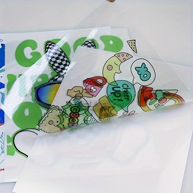 Papel adhesivo de vinilo imprimible de 20 hojas para impresora de inyección de tinta, papel de calcomanías transparente no impermeable, hojas autoadhesivas A4