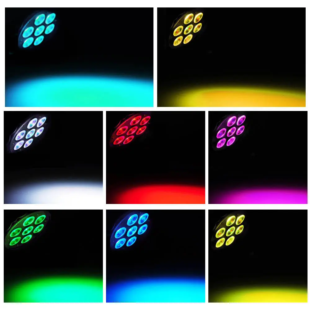 4 pièces LED Wash7x12W RGBW éclairage à tête mobile 4in1 RGBW pour Disco DJ KTV 12/16DMX canaux LED lumière de scène Dj