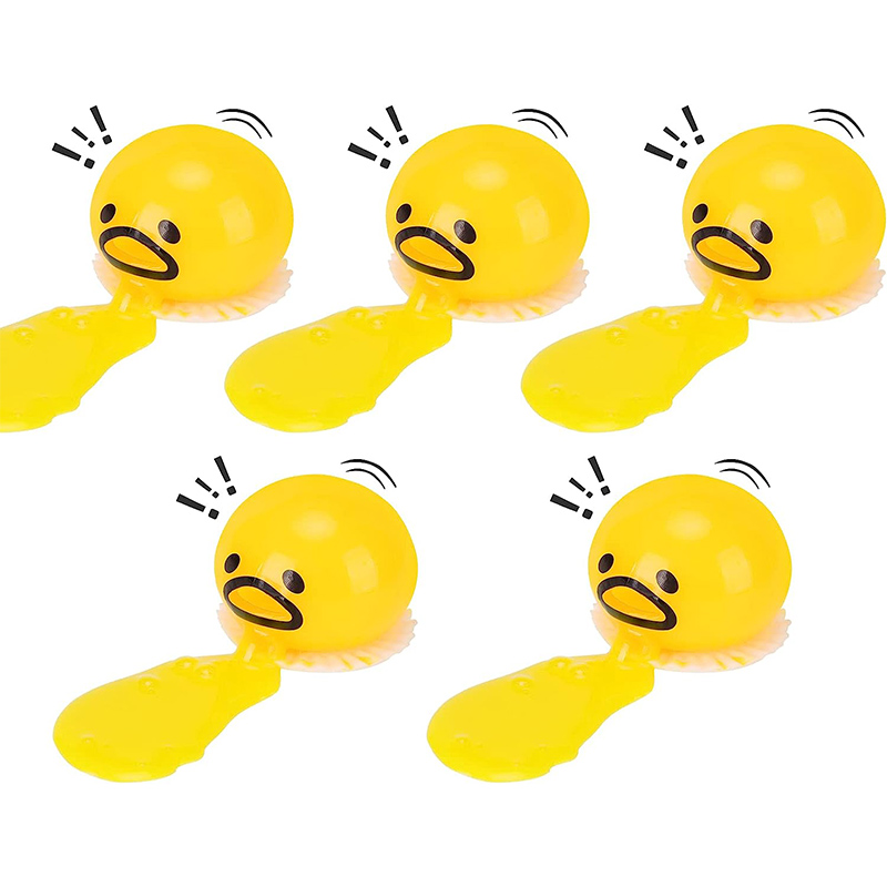 Brinquedo engraçado pegajoso desgustando gema de ovo irmão vômito gema de ovo exército preguiçoso creme de ovo vômito bola descompressão brinquedo engraçado