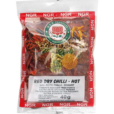 Chili rot getrocknet ganz 40g - NGR