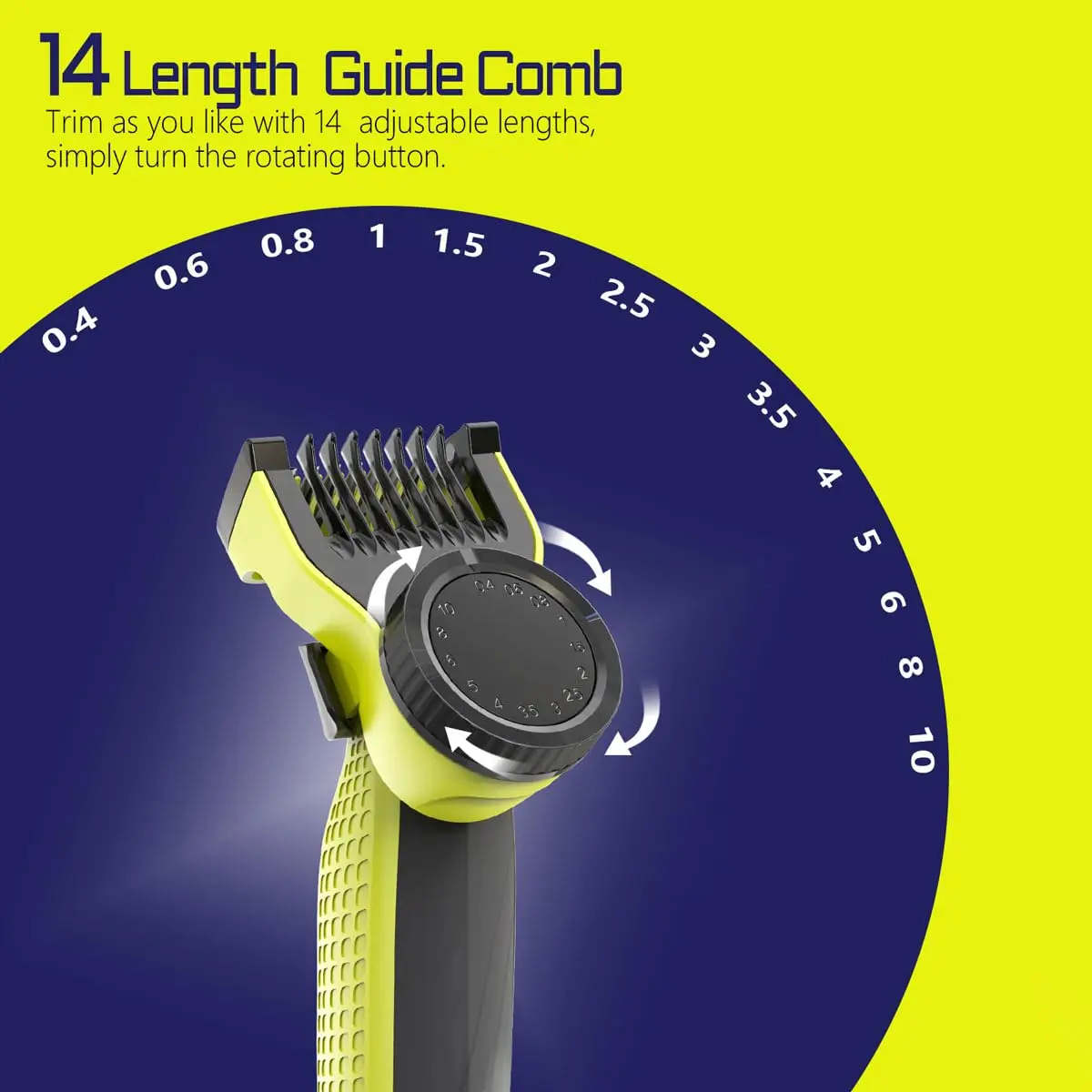 Brangdy Guardie Regolabili Guida Pettine per Una Lama QP2520 QP2630 QP2724 QP2834 Rasoio Elettrico 14 Lunghezza Kit di Sostituzione