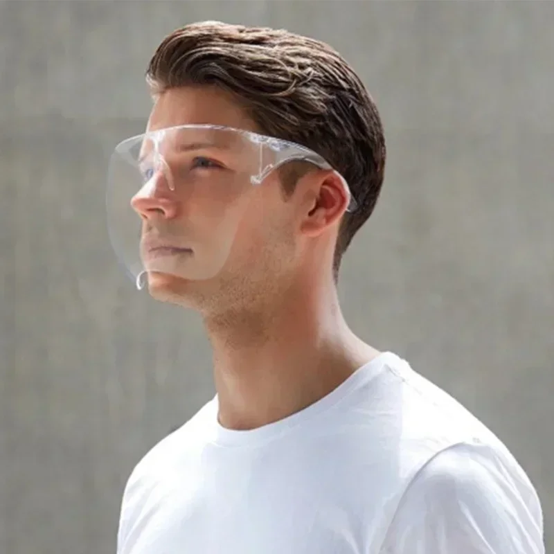 ป้องกัน Faceshield แว่นตาแว่นตากันแดดโปร่งใส Anti-FOG Anti-Splash หน้ากากป้องกัน Full Face Covered แว่นตากันแดดความปลอดภัย