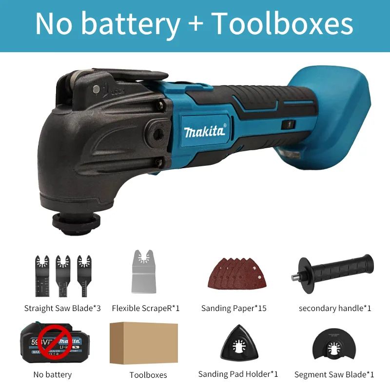 Makita Oscillating Multi Tool For 18V Battery Electric Saw Trimmer Oscillating Tool For Cutting Scraping Sanding Power Tool
