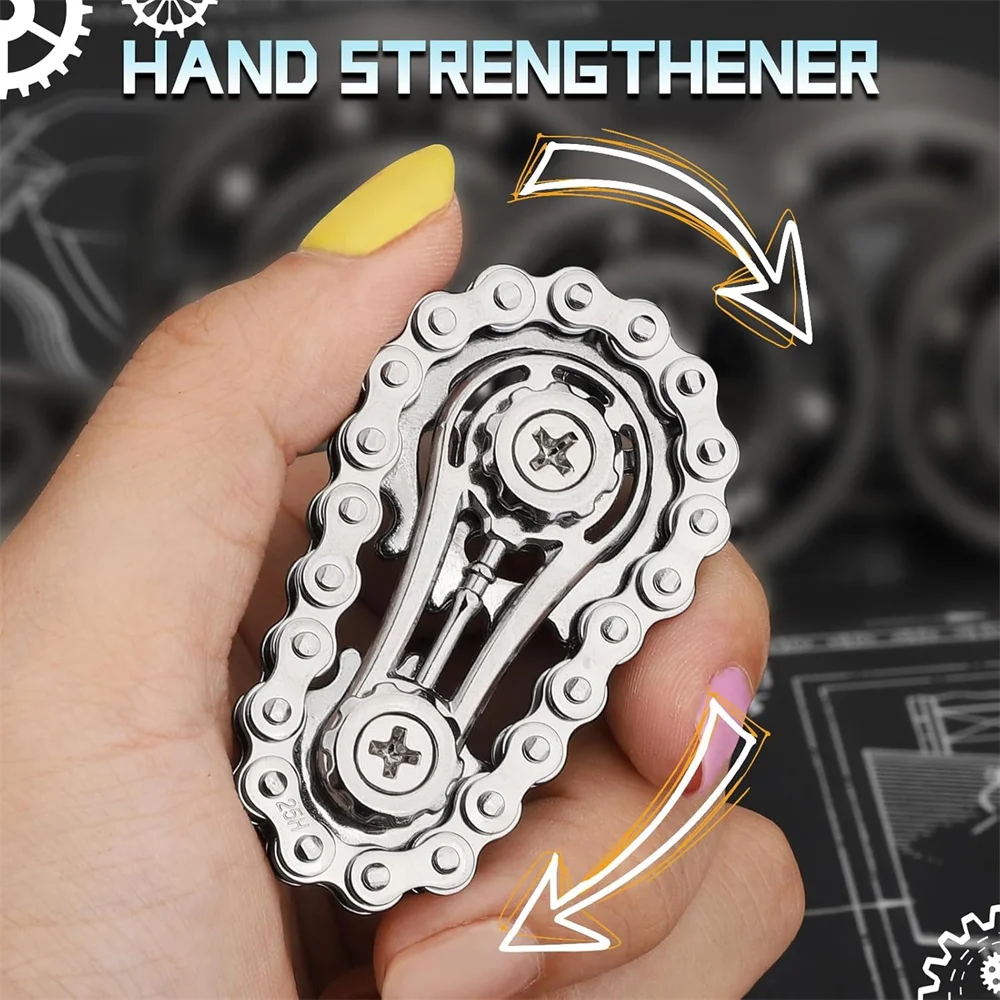 Fidget spinners brinquedos para adultos metal bicicleta corrente dor stim brinquedo para adolescentes tdah legal gadgets mesa escritórios presente