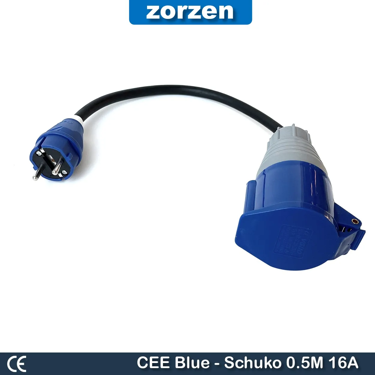CEE プラグ - Schuko 16A アダプター キャンプ キャラバン オンサイト発電機に最適