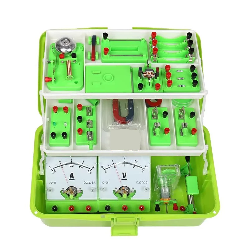 Physics Labs Basic Electricity Discovery Circuit Magnetism Experiment Kits Science Education Toy for Junior Senior High School