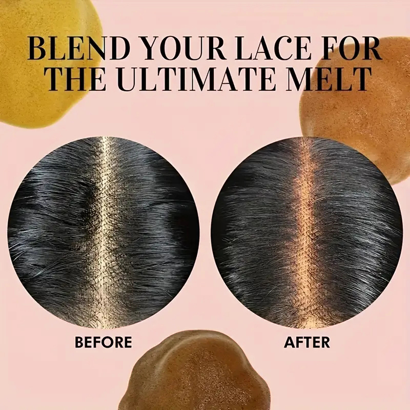 Mousse de matiz de renda para perucas – Mousse de matiz de renda de longa duração, fácil de aplicar e natural