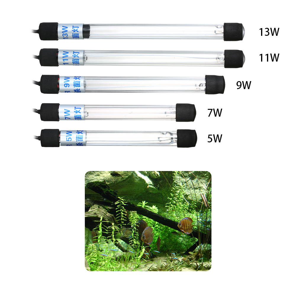 자외선 살균 램프, 수중 자외선 살균기, 수족관 물고기 탱크 연못 AC220-240V 물 소독, 13W
