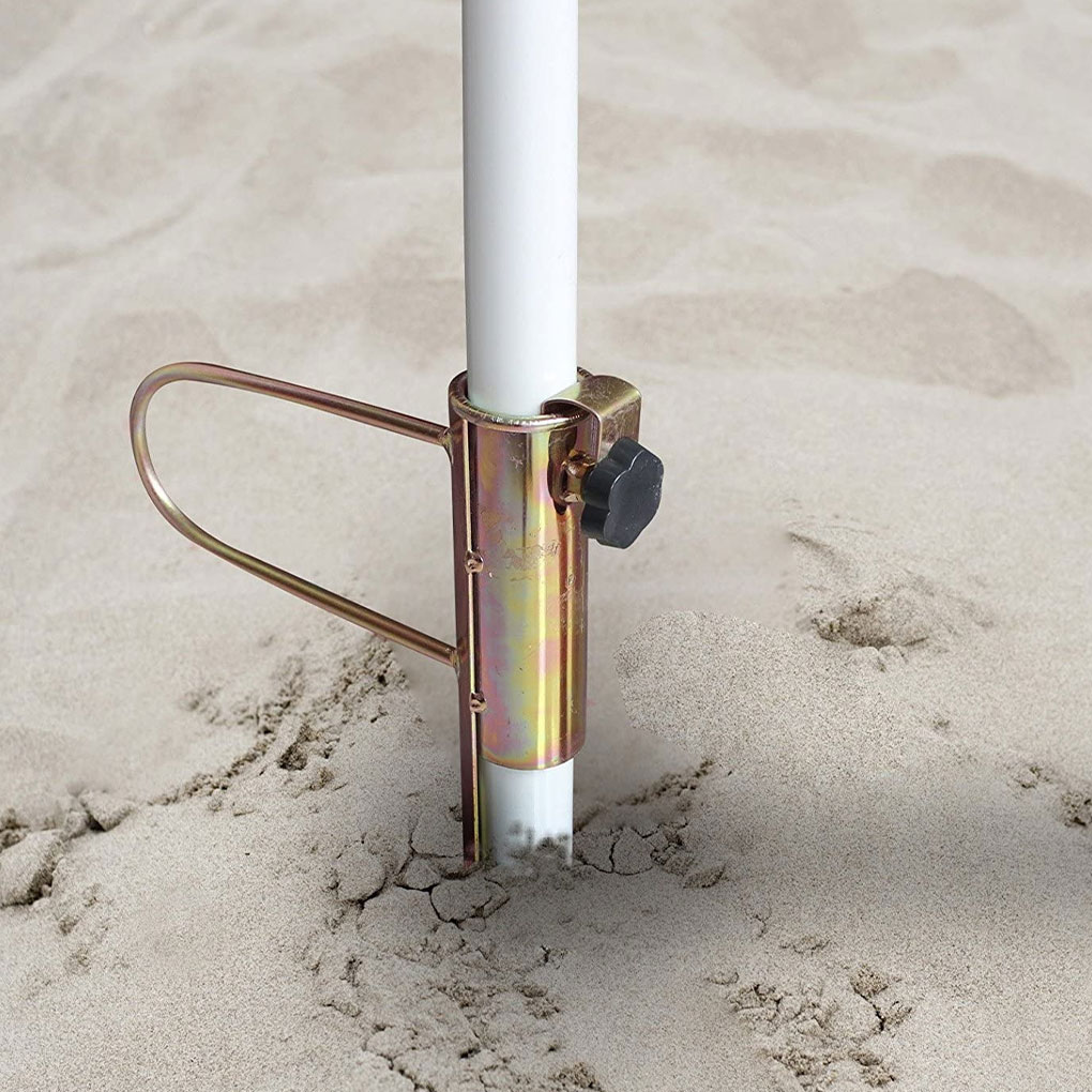 Soporte de sombrilla de playa ajustable, cubierta de Patio, valla de jardín, Camping al aire libre, sombra de sol, soporte de sombrilla, Verano