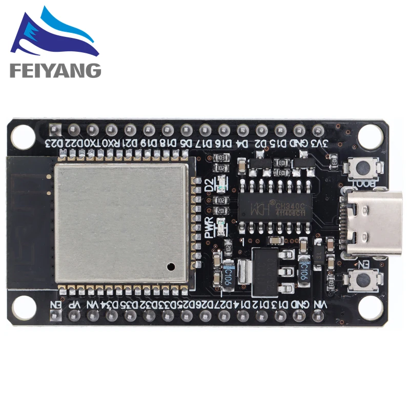 1~10PCS ESP32 CH340C TYPE-C USB CP2102 WiFi+บลูทูธพลังงานต่ำพิเศษ Dual Core ESP32-DevKitC-32 ESP-WROOM-32 บอร์ดขยาย