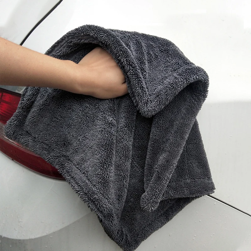 Autowaschhandtuch, 1200 g/m2, doppelseitiges Handtuch, Auto-Detaillierung, verdrehtes Geflechttuch, super saugfähiger Lappen für Auto- und Heimwaschzubehör