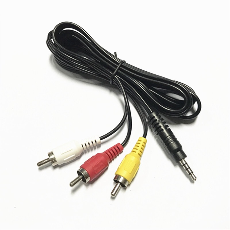 3.5Mm Đến 3 Sen Âm Thanh Và Hình Ảnh 1 PHÚT 3 Dây AV Đầu Ra TV Một Phút 3 RCA vàng Trắng Đỏ 3 Màu