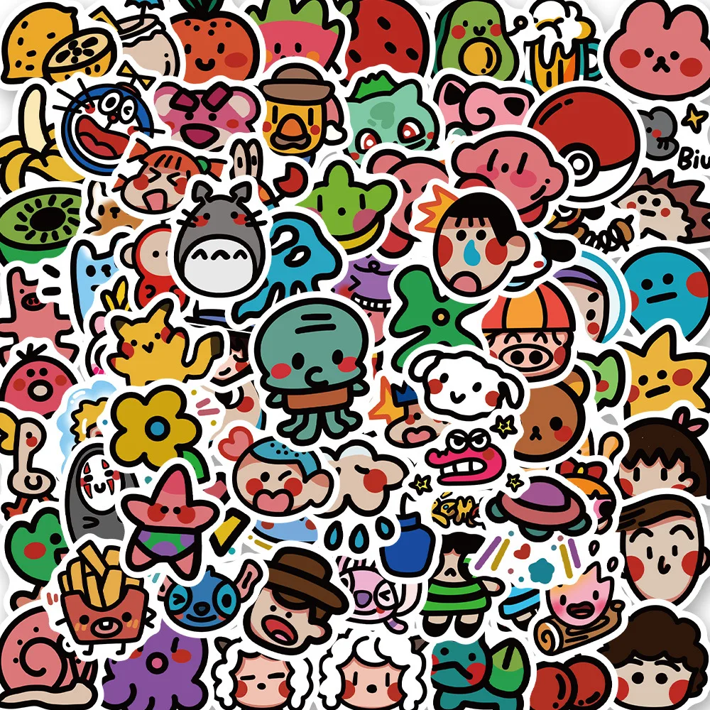 สติกเกอร์การ์ตูนอะนิเมะคละแบบน่ารัก90ชิ้นสำหรับเด็กนักเรียนสเกตบอร์ดของเล่นเด็กโทรศัพท์ในรถยนต์แล็ปท็อปเครื่องเขียนสติกเกอร์การ์ตูนของขวัญสำหรับเด็ก