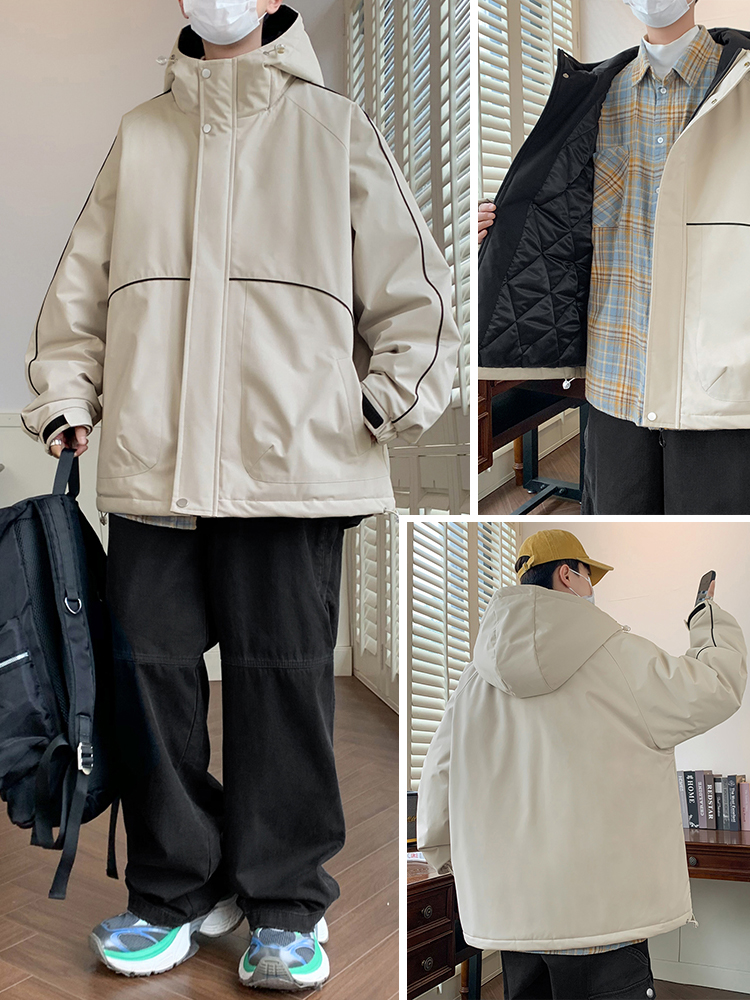 ฤดูหนาวผู้ชายเสื้อแจ็คเก็ต Thicken Parkas เกาหลีแฟชั่นขนาดใหญ่เสื้อ Hooded Windbreaker ความร้อนเสื้อแจ็คเก็ตขนาดใหญ่ 8XL