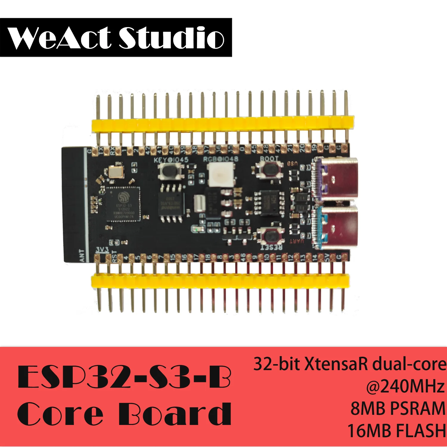 ESP32-S3-N16R8 WiFi Bluetooth-совместимая плата разработки BLE 5.0 Mesh ESP32S3 Беспроводной модуль Micropython