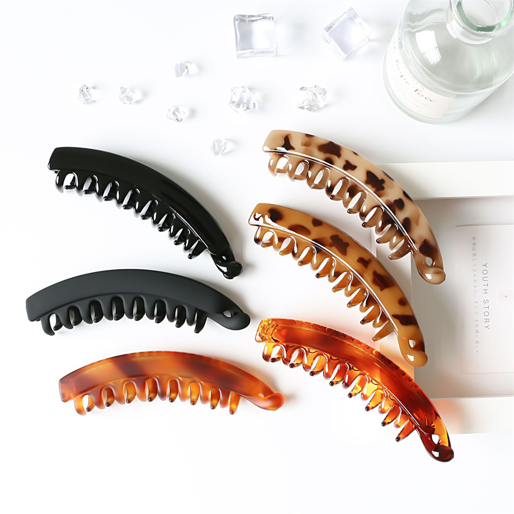 2021 Frosted Kẹp Tóc Màu Chuối Kẹp Nữ Phụ Kiện Tóc Thời Trang Đuôi Ngựa Barrettes Vuốt Tóc Kẹp Tóc