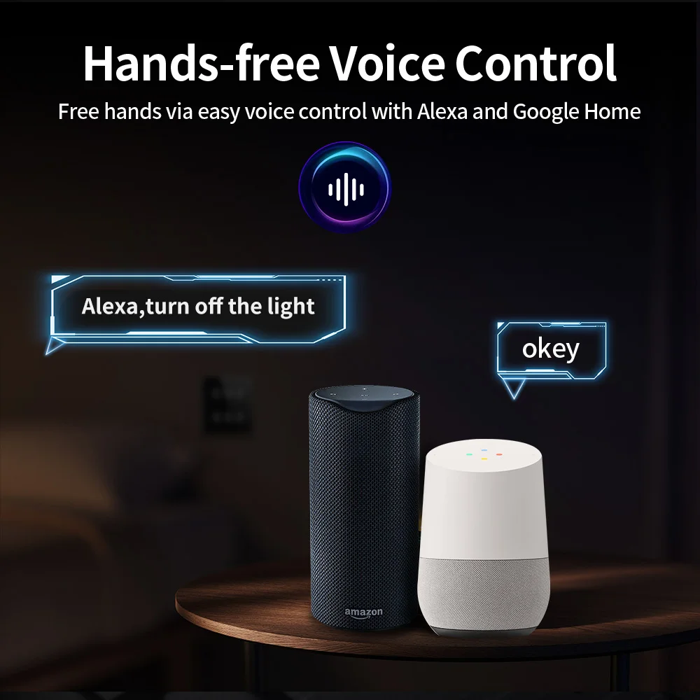 TNCE Tuya WiFi interruptor inteligente UE 1/2/3/4 Gang RF433 Panel de pared Interruptor táctil de luz funciona con Alexa Google Home Control de voz