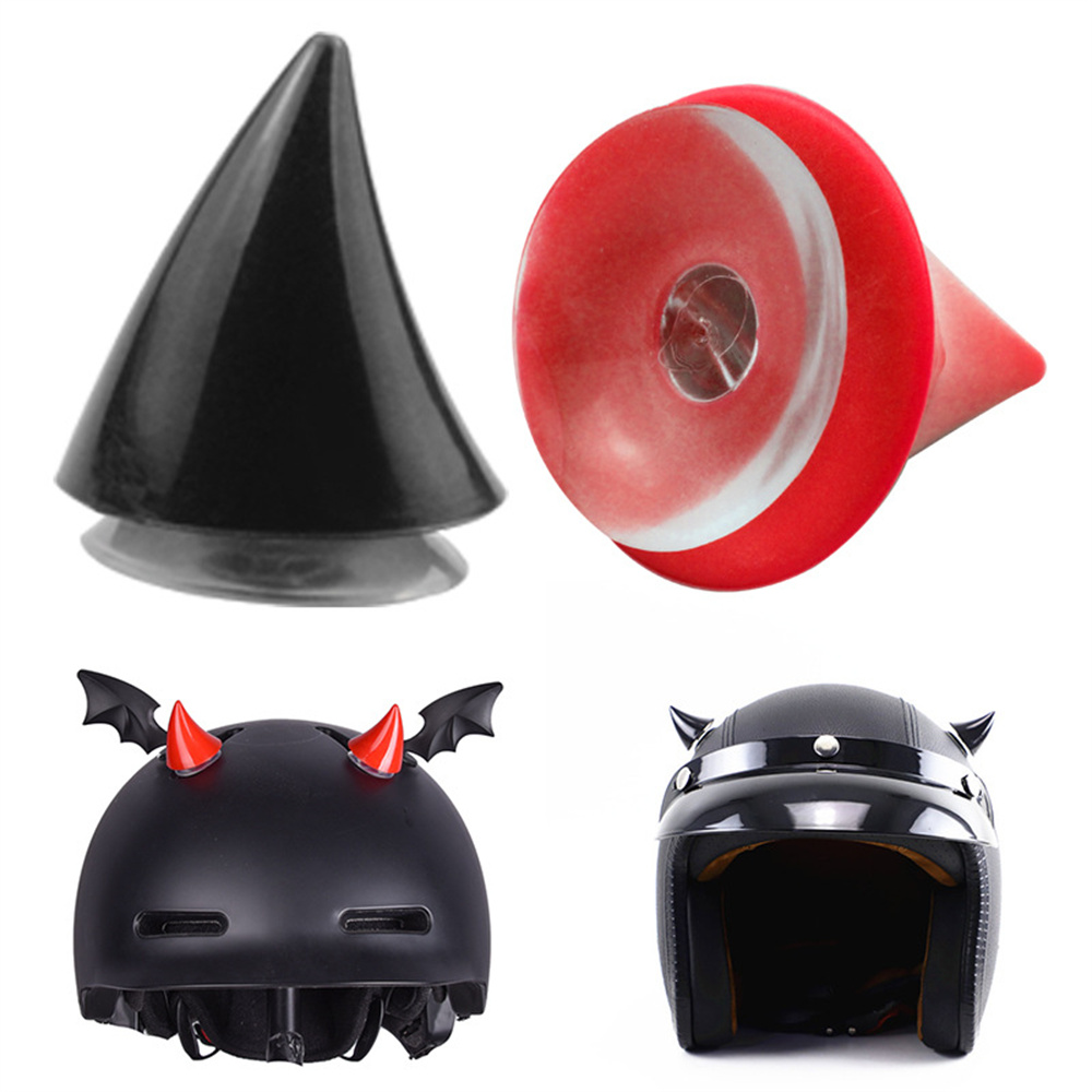 2 個オートバイヘルメットかわいいコーナーゴムホーン装飾モトクロスフルフェイスオフロードヘルメット装飾モトカーアクセサリー