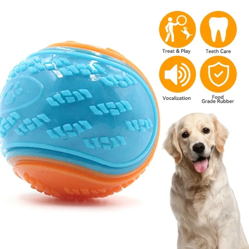 犬のきしむボールのおもちゃ犬ソフト TPR 咀嚼おもちゃ犬ペットの歯のクリーニング咬合抵抗子犬トレーニング音のおもちゃペット用品
