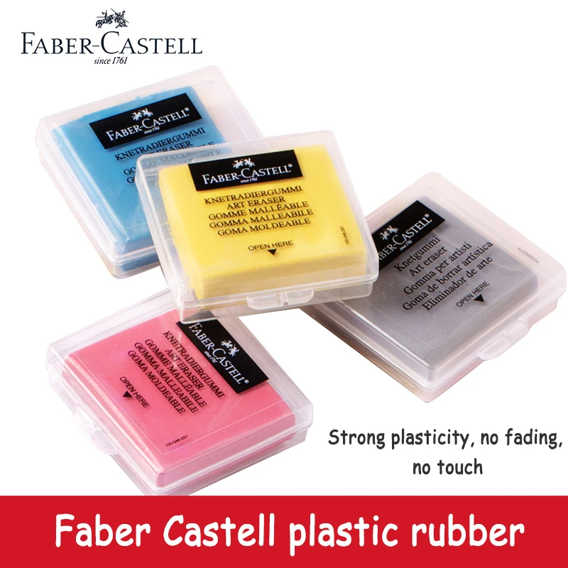 Faber - Borrador amasable suave Castell Premium, perfecto para pintura artística, diseño y plastilina Stat - Ultra - Herramienta de bocetos de plástico