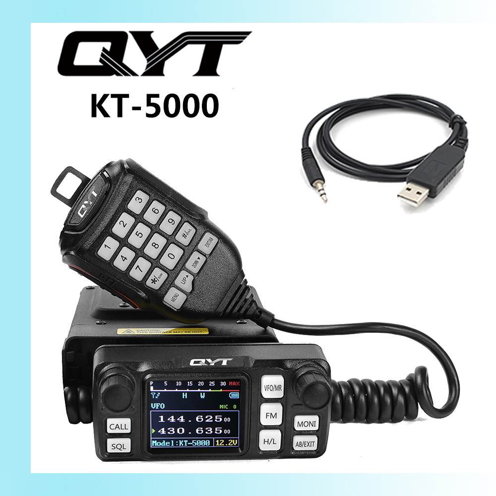 QYT KT-5000 LKW-Radio VOX Mini-Farbtrennbare Scheibe 25 W Funkempfänger VHF UHF Kompakt 10 km FM Mobiles Auto Zweiwegradio