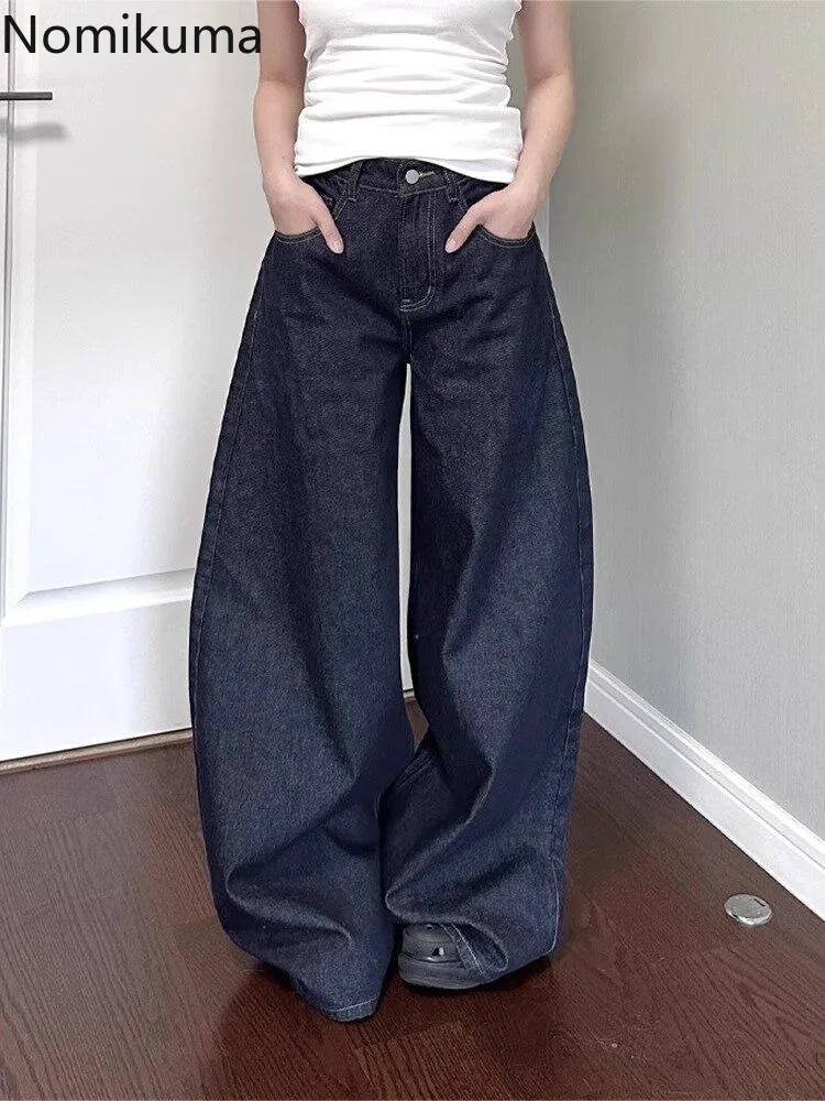 女性用ハイウエストストレートジーンズ,ワイドレッグパンツ,カジュアルパンツ,韓国パンツ,シックなストリートウェア,y2kボトムス,2022
