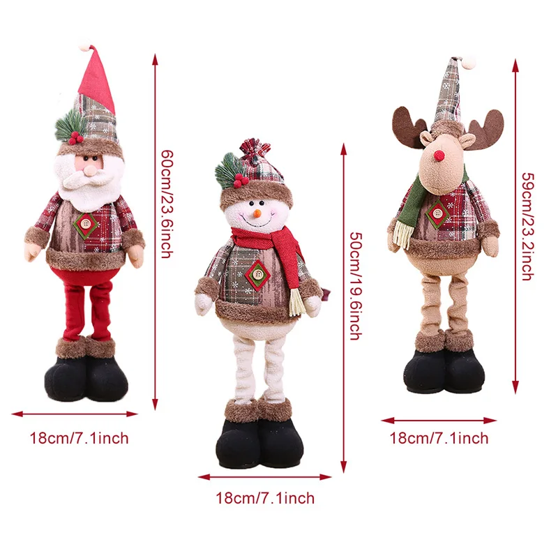 Navidad Santa Doll adornos navideños para el hogar 2024 mesa adornos navideños Navidad Natal Noel decoración de Año Nuevo 2025 regalos